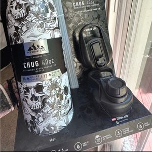 HydraPeak Chug 40 oz stainless steel skull tumbler